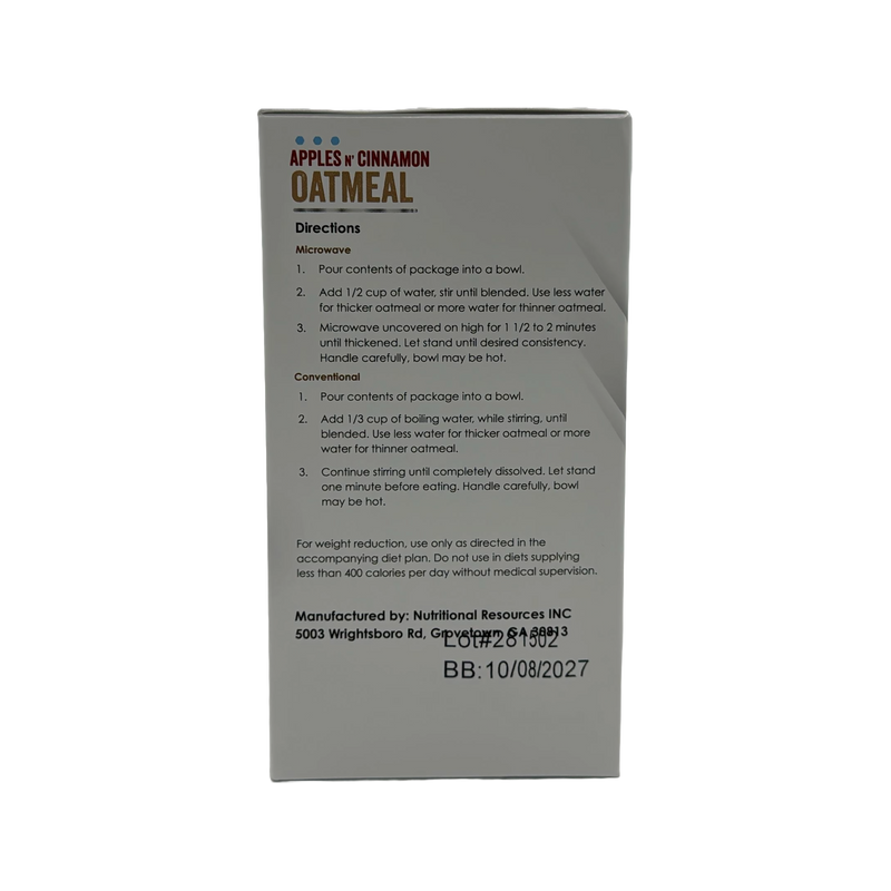 BariatricPal Hot Protein Breakfast Oatmeal