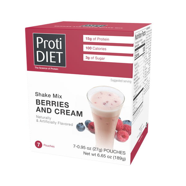 Proti Diet 15g Protein Shake Mix - Berries & Cream (CLEARANCE: Best by April 30, 2025)