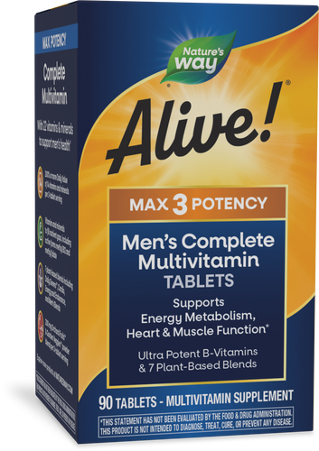 Nature's Way Alive! Men's Max 3 Potency Multivitamin, 90 tablets