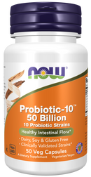 Special Order - NOW Probiotic-10™ 50 Billion Veg Capsules, 50 capsules