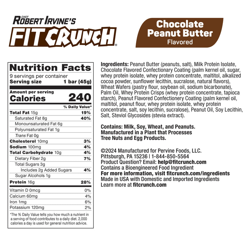 Robert Irvine's Fit Crunch Wafer Protein Bar
