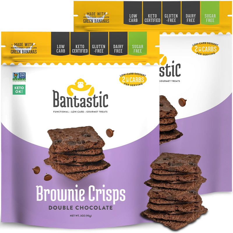 Bantastic Brownie Thin Crisps Snack - Double Chocolate