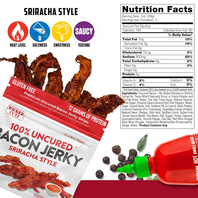 Wicked Cutz Premium Jerky - Sriracha