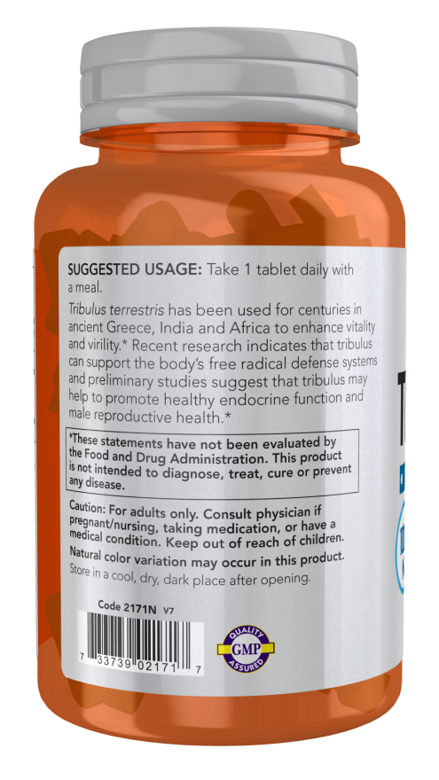 NOW Tribulus, 1000mg Tablets