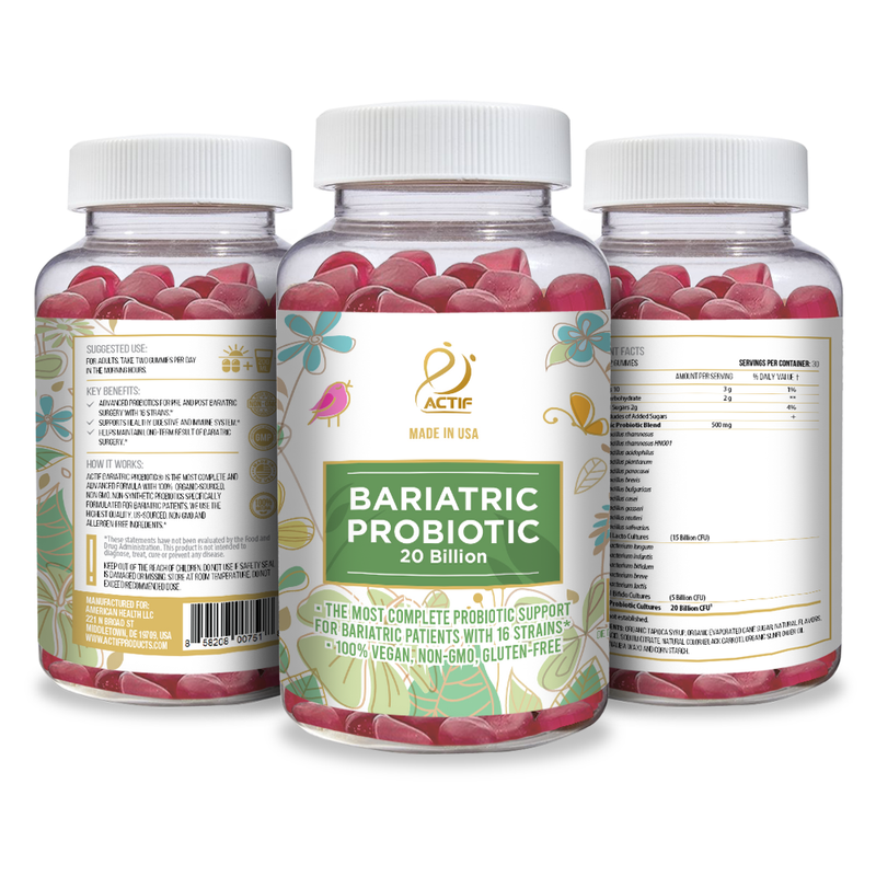 Actif Bariatric Probiotic Gummies - 20 Billion CFU