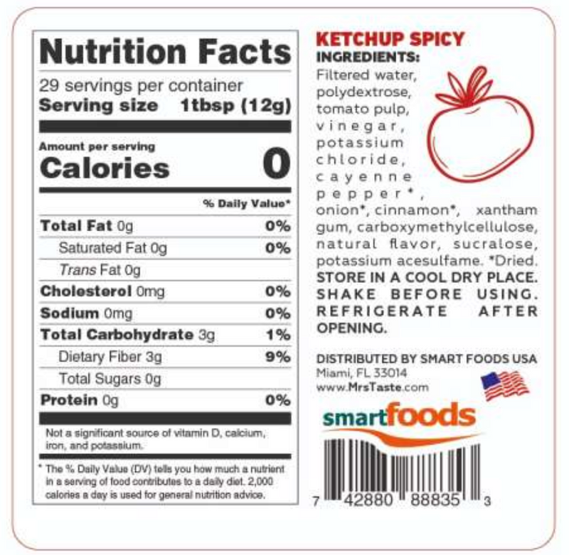 Mrs Taste Zero Calorie Ketchup