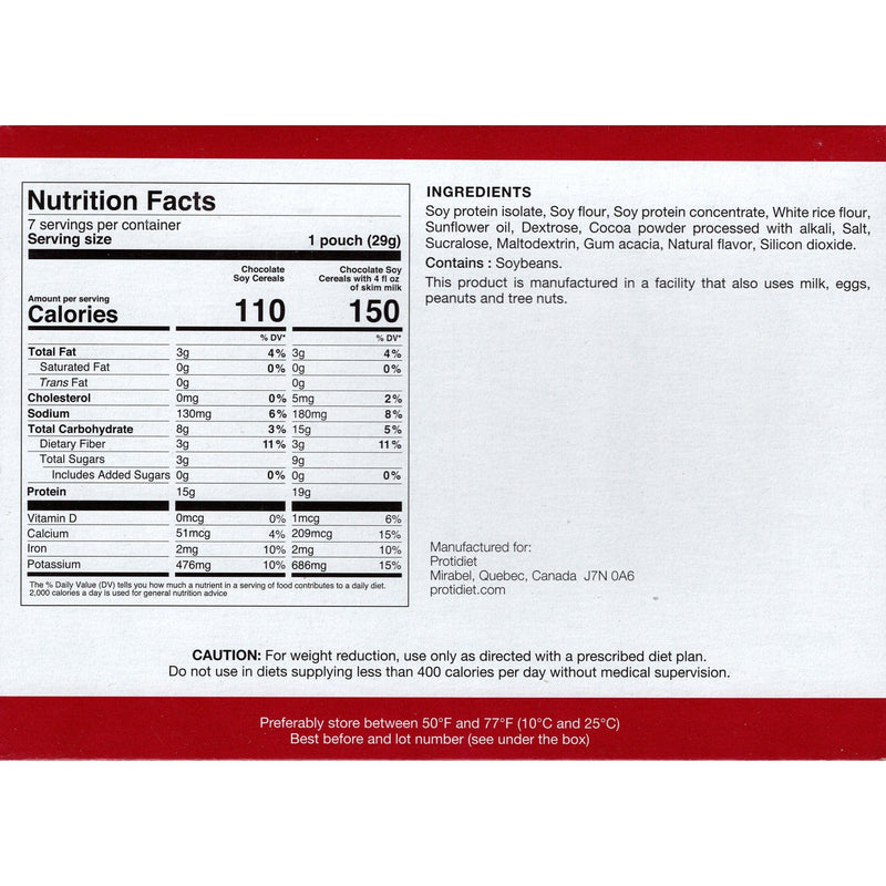 Proti Diet 15g Hot Protein Breakfast - Chocolate Cereal