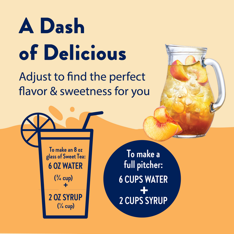 Jordan's Skinny Syrups Sugar Free Peach Tea Syrup Concentrate
