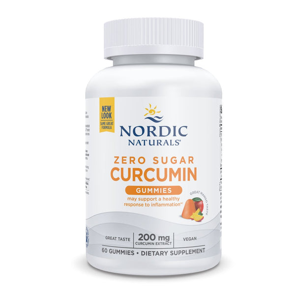 Nordic Naturals Zero Sugar Curcumin Gummies (200mg), Mango, 60 Gummies