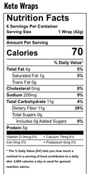 Toufayan Bakeries Keto Wraps