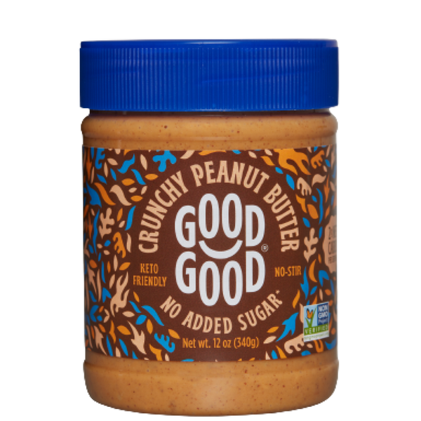 Good Good Crunchy Peanut Butter - No Added Sugar 12oz