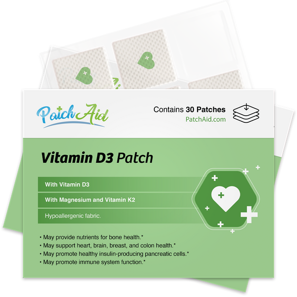 Vitamin D3 with K2 Vitamin Patch by PatchAid