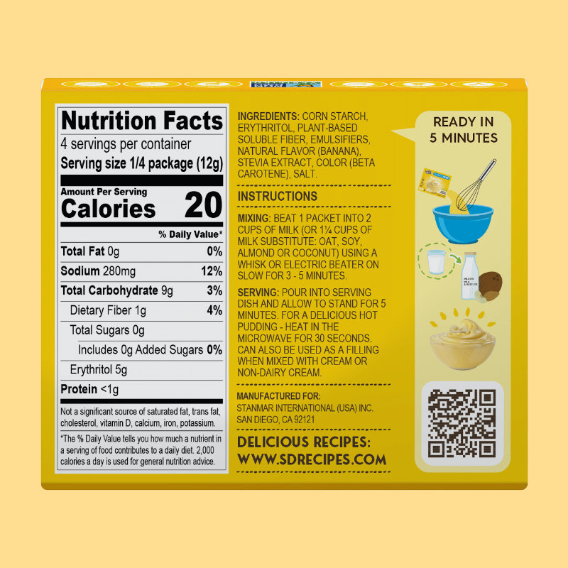 Simply Desserts Sugar Free Instant Pudding