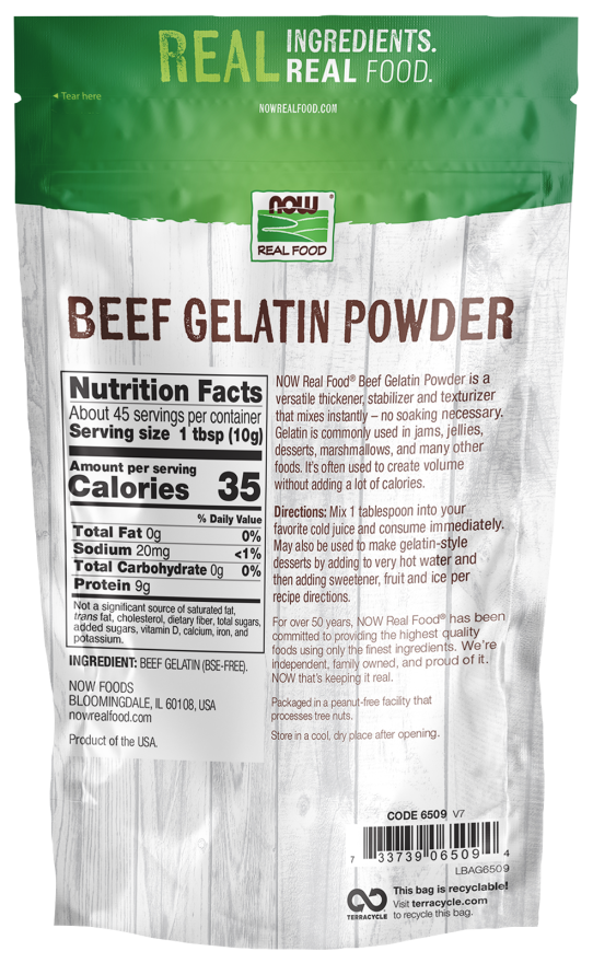 NOW Beef Gelatin Powder 1 lb.