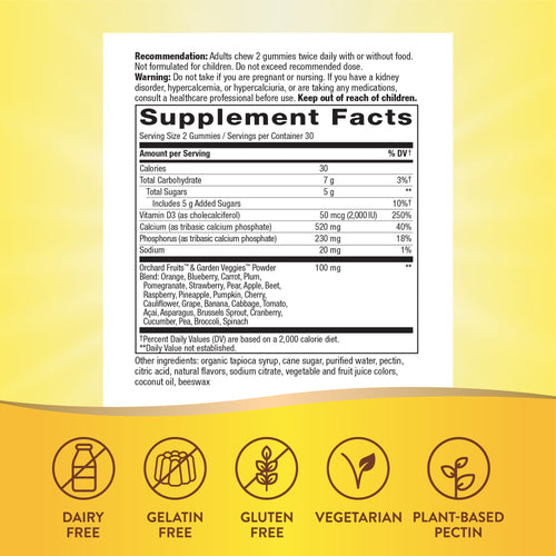 Nature's Way Alive! Calcium + Vitamin D3 Gummies 60 gummies
