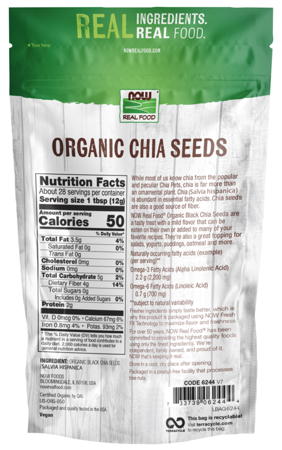 NOW Chia Seed, Organic 12 oz.