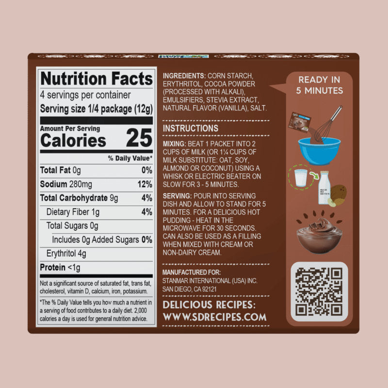 Simply Desserts Sugar Free Instant Pudding