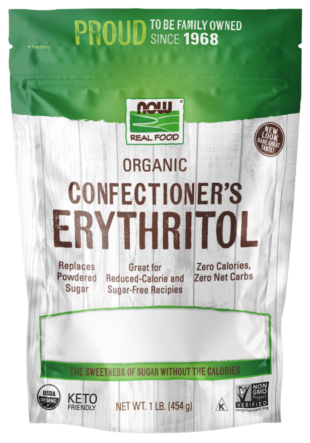 NOW Erythritol, Confectioner's Powder, Organic 1 lb.