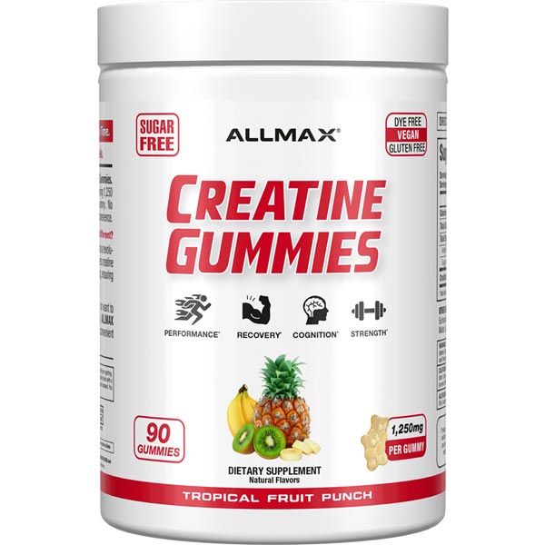 AllMax Nutrition Creatine Gummies- Sugar Free, Tropical Fruit Punch