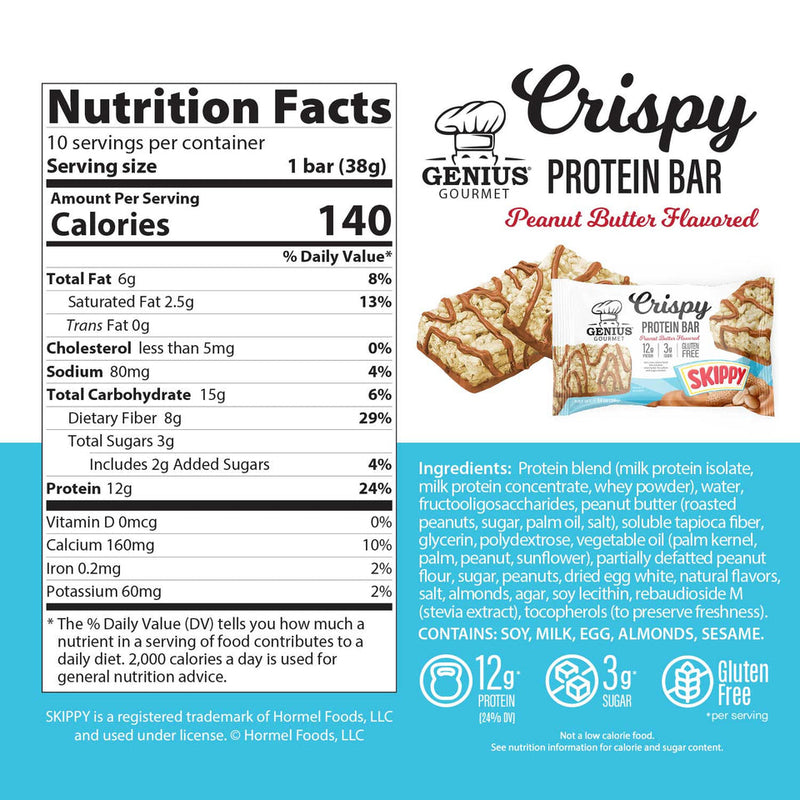 Genius Gourmet Crispy Protein Bar