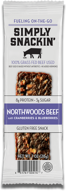 Simply Snackin' Beef Protein Snack - Northwoods Beef with Cranberries & Blueberries