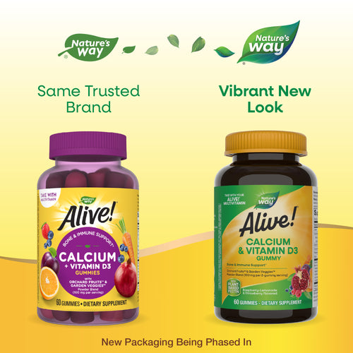 Nature's Way Alive! Calcium + Vitamin D3 Gummies 60 gummies