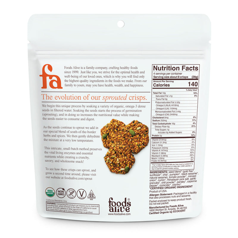 Foods Alive Sprouted Crisps