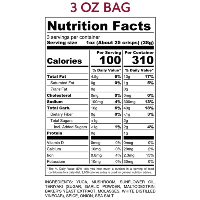 Snacklins Low-Calorie Cracklins Plant Crisps - Teriyaki (3 Oz) 