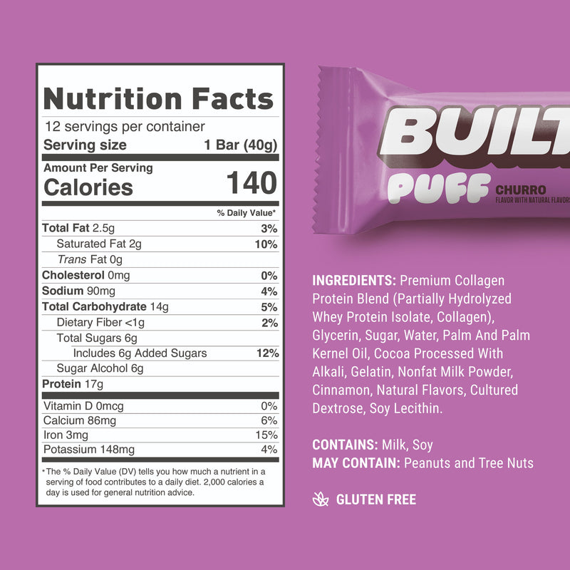 Built Bar Protein Puffs - Churro