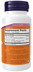 Special Order - NOW Ashwagandha Stress Relief Veg Capsules, 60 capsules