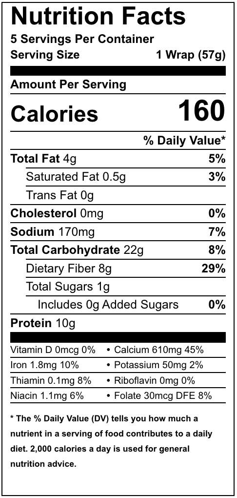 Toufayan Bakeries Low Carb/Low Sodium Wrap