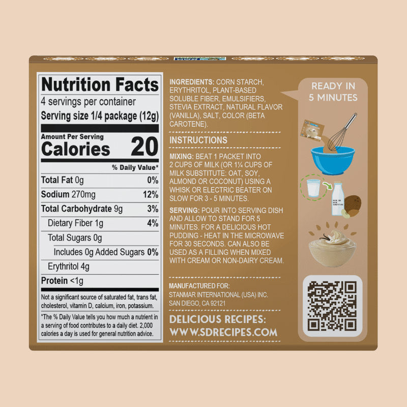 Simply Desserts Sugar Free Instant Pudding