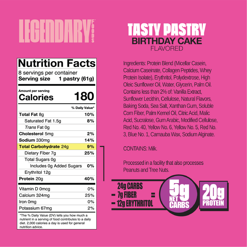 Legendary Foods Cake Style Low-Carb Protein Pastry