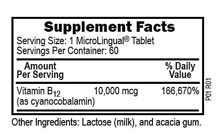 Superior Source No Shot B12 10000 MCG MicroLingual® Instant Dissolve Tablets 