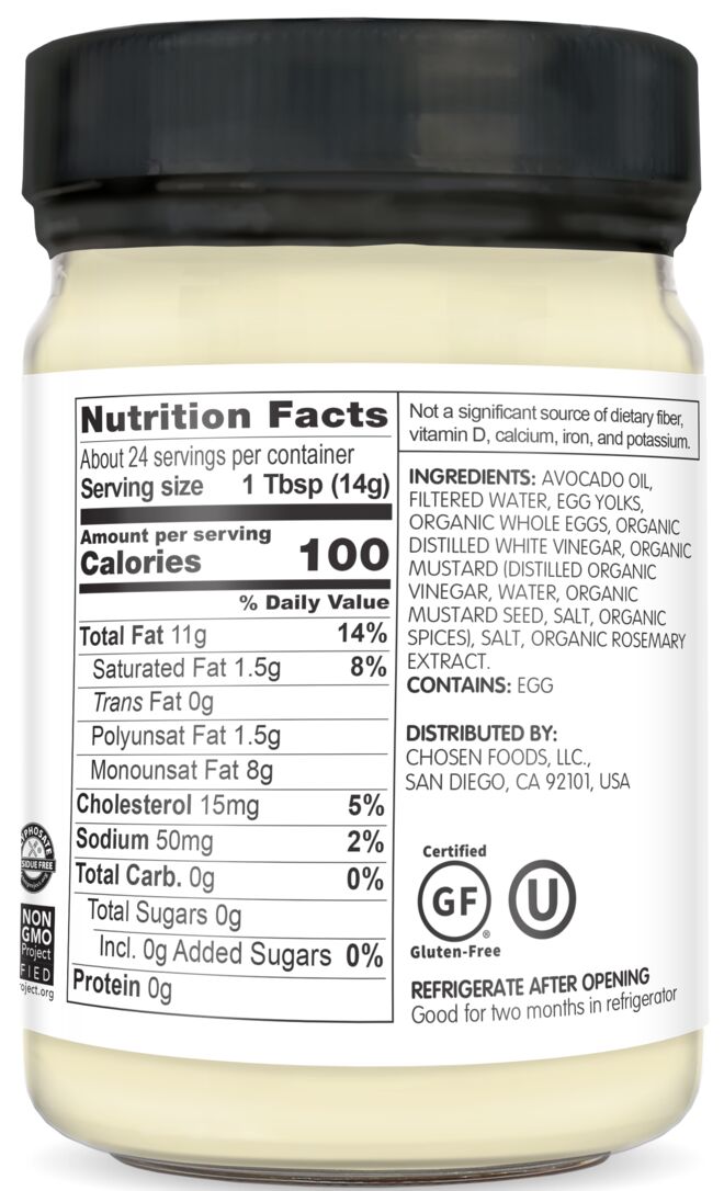 Chosen Foods Avocado Oil Mayo 12 fl oz 