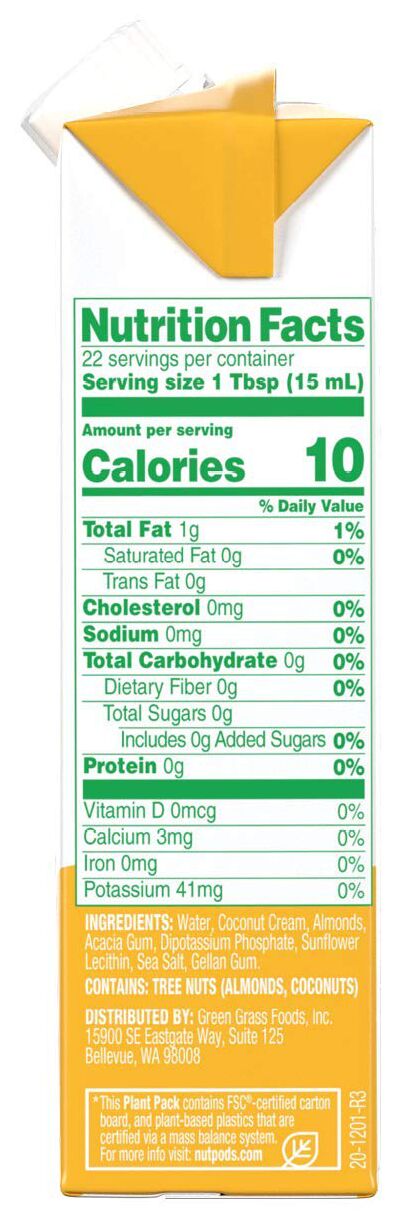 Nutpods Almond + Coconut Unsweetened Creamer