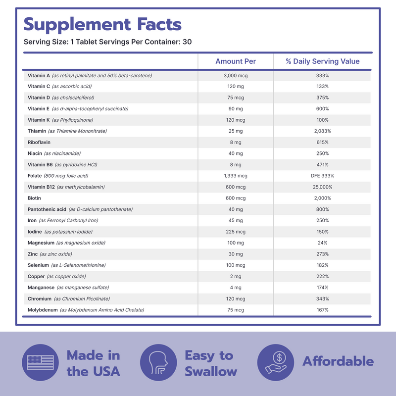 Bari Life Just One Multivitamin with Iron Chewable - Mixed Berry 