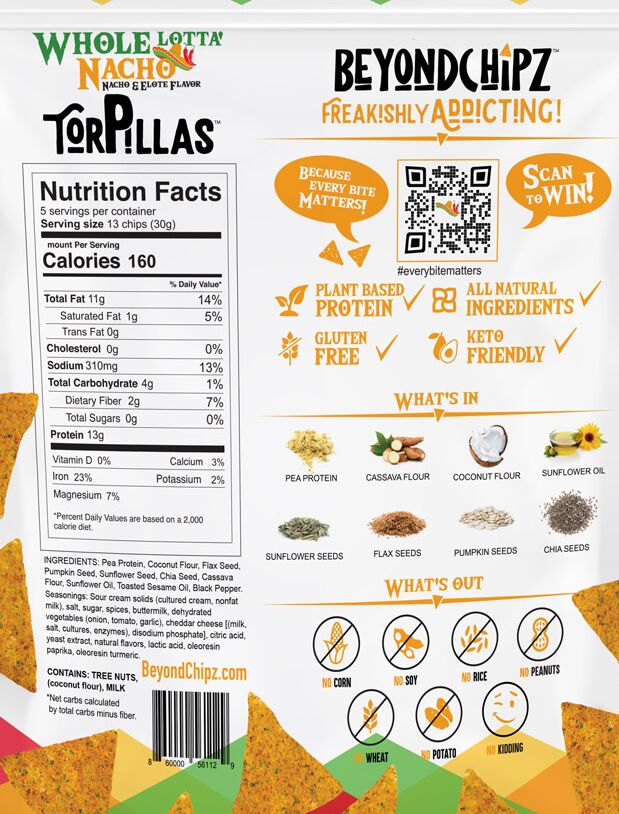 BeyondChipz Torpillas High Protein Tortilla Chips