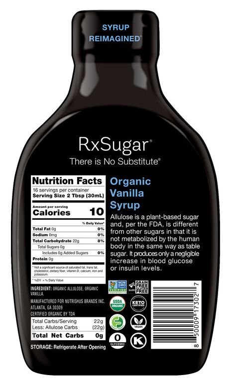 RxSugar Organic Syrup (16 oz)