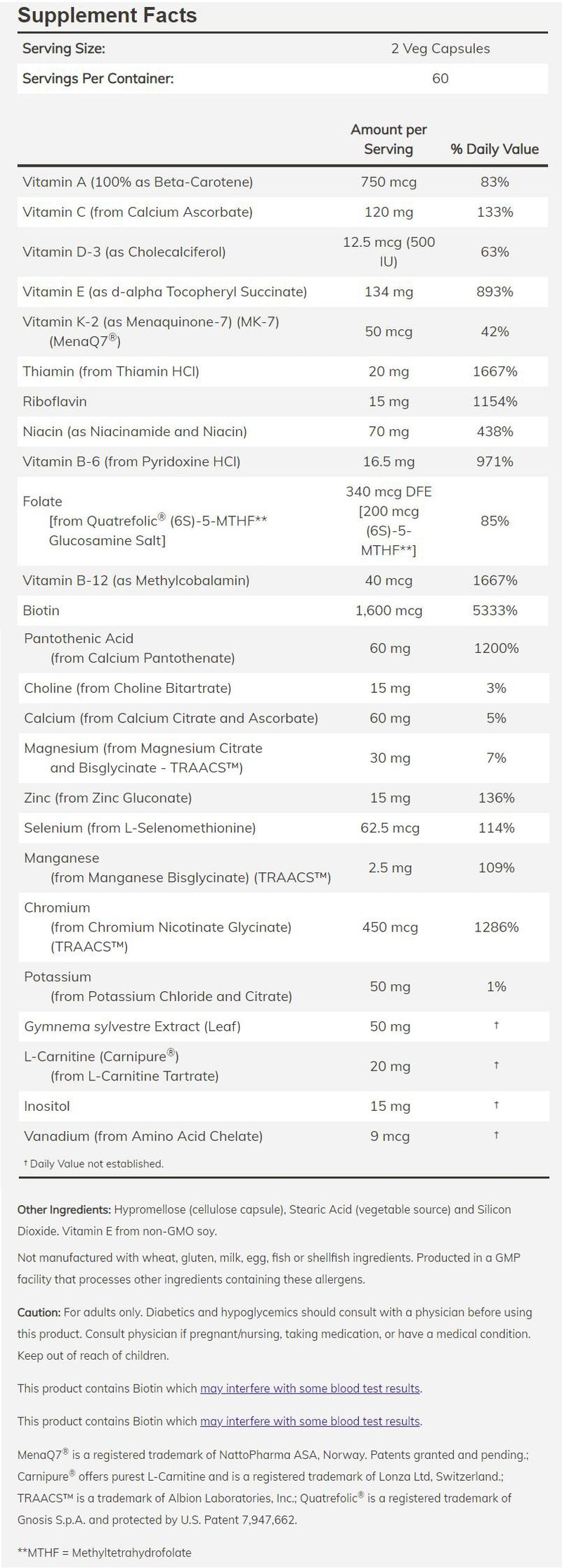 NOW True Balance Multi Vitamin 120 capsules 