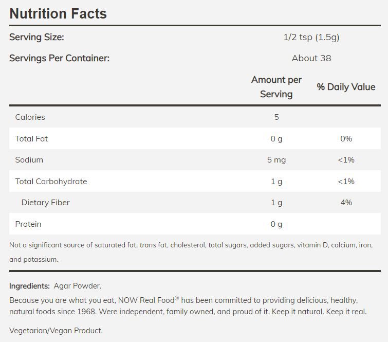 NOW Agar Powder 2 oz 