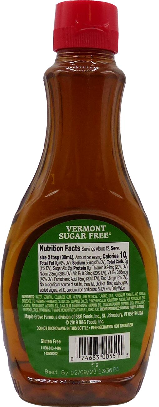 Maple Grove Farms Vermont Sugar-free Syrup