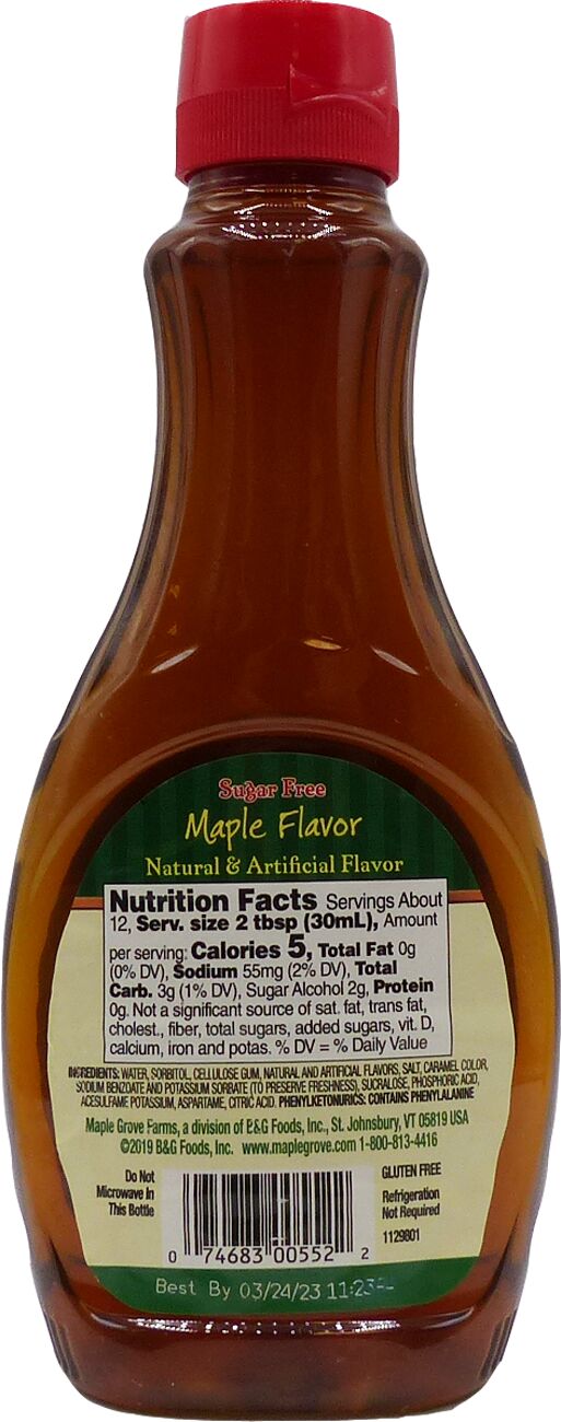 Maple Grove Farms Sugar-free Syrup