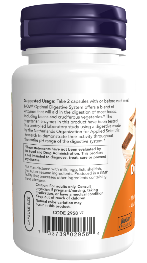 NOW Optimal Digestive System 90 Veg Capsules