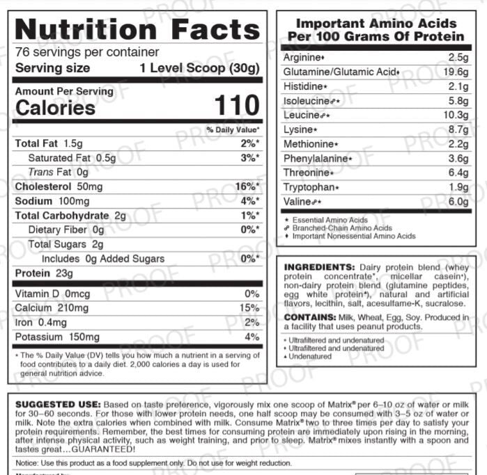 Syntrax Matrix Sustained-Release Protein Blend