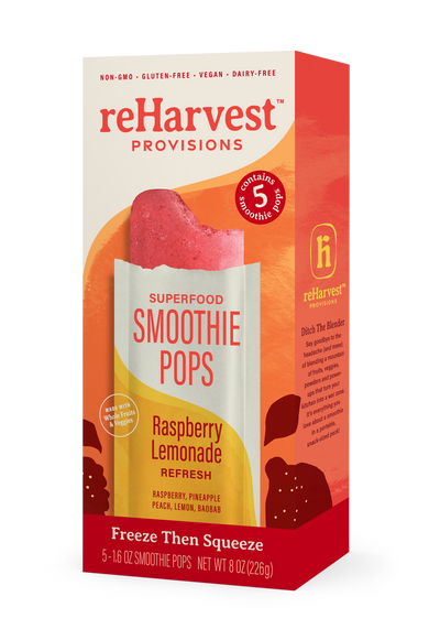 reHarvest Provisions Smoothie Pops - Raspberry Lemonade 