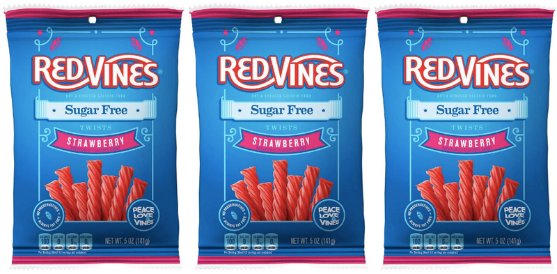 American Licorice Company Sugar Free Red Vines 5oz Bag 