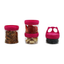 4 Compartment Twist Lock, Stackable, Leak-Proof, Food Storage, Snack Jars & Portion Control Lunch Box by BariatricPal 