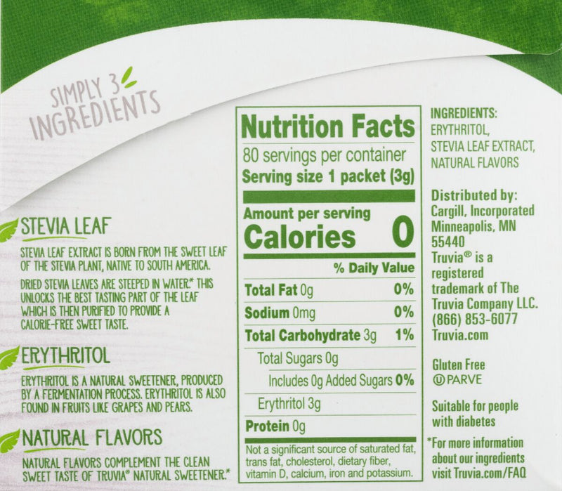 Truvia® Calorie-Free Sweetener Stevia Leaf Packets