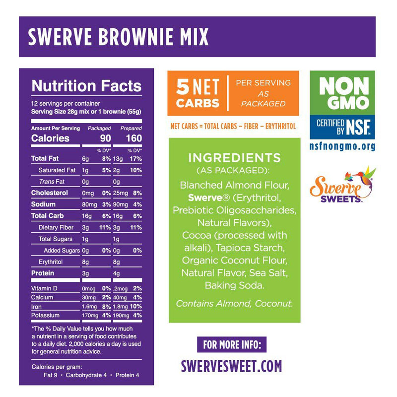 Swerve Brownie Mix 12 oz 